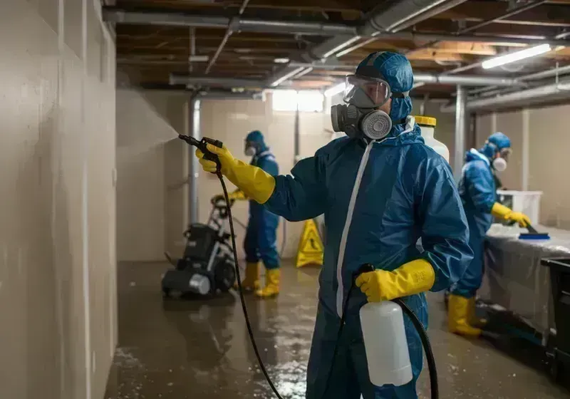 Basement Sanitization and Antimicrobial Treatment process in Lemont, IL