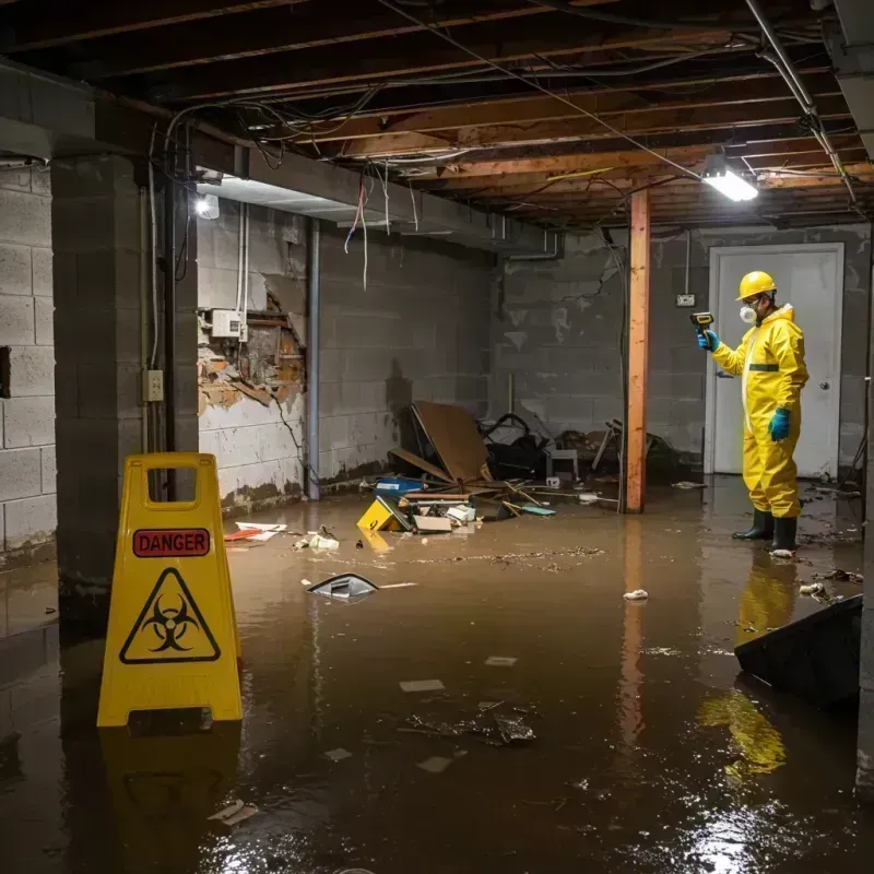 Flooded Basement Electrical Hazard in Lemont, IL Property